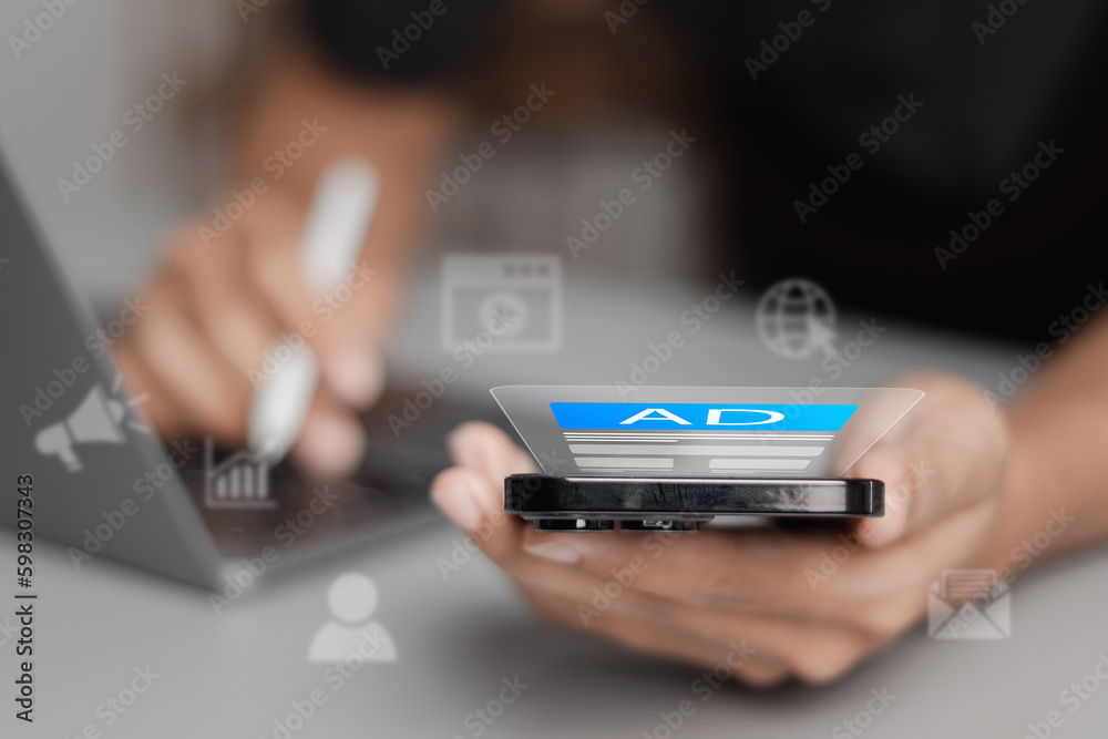 Wall mural websites with inbound ads to optimize click through rates. digital marketing and online advertising 