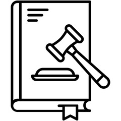 Law Icon. Government Public Election Symbol. Line Icon Vector Stock 