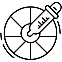 Dye Icon. Color Dropper Symbol. Line Icon Vector Stock 