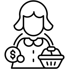 Customer Icon. Consumer Satisfaction Check Symbol. Line Icon Vector Stock 