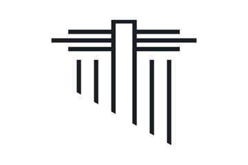 Law legal logo design vector