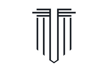 Law legal logo design vector