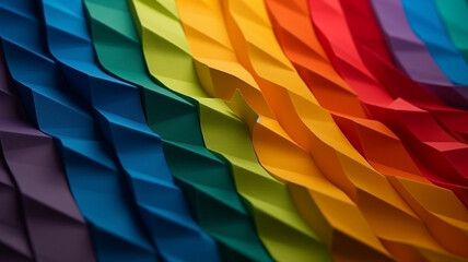 rainbow paper art, Generative AI