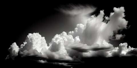Fototapeta na wymiar clouds in black background