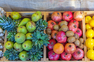 Pears Pineapples Kiwi Pomegranate
