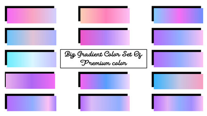 Gradient magenta color palette set color