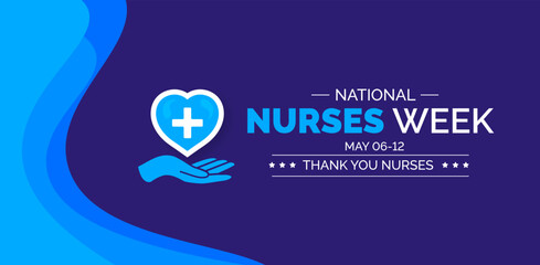 National Nurses Week background or banner design template celebrated in may