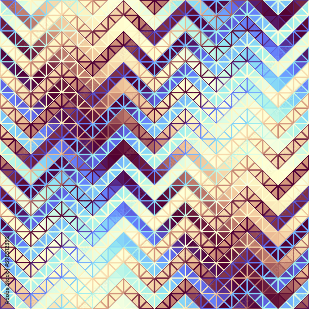 Aufkleber Seamless vector pattern background of a triangles. Vector chevron pattern