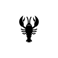 simple lobster icon illustration vector, lobster symbol