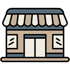 Retail Icon. Online Store Market Symbol. Line Filled Icon Vector Stock 