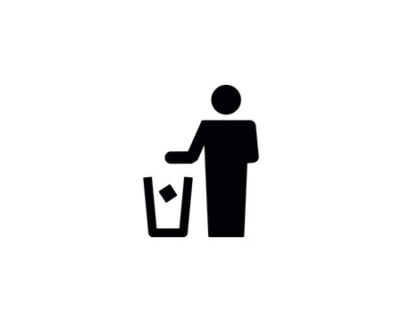 Litter icon vector symbol design illustration