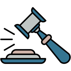 Auction Icon. Bid Deal Act Symbol. Line Filled Icon Vector Stock 