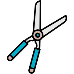 Shears Icon. Plant Gardening Agriculture Symbol. Line Filled Icon Vector Stock 