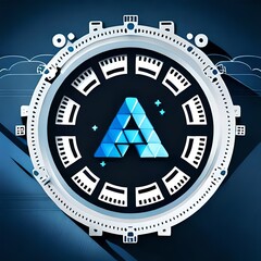 Futuristic A in a Circle