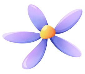 purple flower isolated on transparent background
