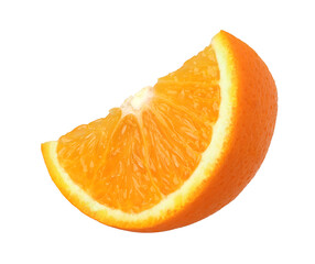 slices orange fruit isolated, Orange fruit macro studio photo, transparent png, PNG format, cut out.