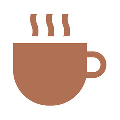 Hot Coffee Cup Logo Icon. Coffee Mug with Steam. 