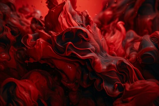 Abstract red art. Generative AI