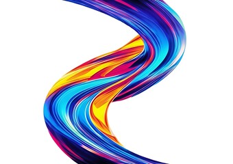 Fototapeta premium 3D renders abstract Colorful twisted shapes in motion. Generative AI.