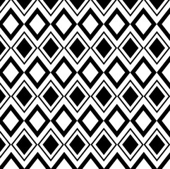 Rhombus pattern in black and white colors. Minimalistic geometric design illustration. Pattern for wallpaper, scrapbooking, web design, wrapping paper. Monochrome repeated pattern