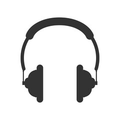 Headphone icon in flat style. Earphone vector illustration on white background.