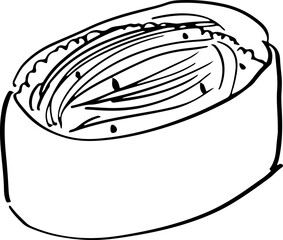 Gunkan, sushi sketch