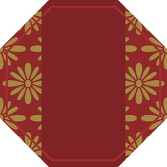 和柄の八角形フレーム　花菱紋