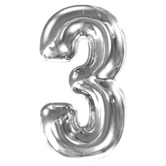 Number Glass 3D Render