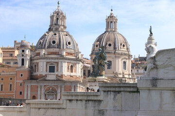 Fototapeta na wymiar Chiesa di Santa Maria di Loreto a Roma