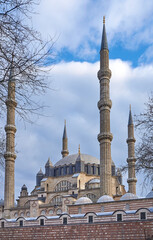 Fototapeta na wymiar Turkiye, Edirne, Selimiye Mosque. The UNESCO World Heritage Site Of The Selimiye Mosque, Built By Mimar Sinan In 1575