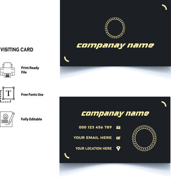 visiting card design vector and free