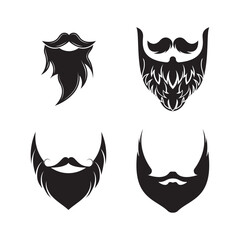 Fototapeta premium Beard icon logo and mustache vector