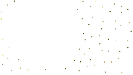 Fototapeta premium Glittering golden confetti png. Glittering golden