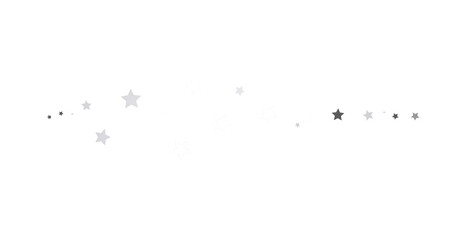 Silver stars falling from the sky. Abstract arc background. Glitter pattern for banner. - png transparent