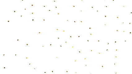 Glittering confetti on a transparent background. Holiday, birthday and Christmas decoration