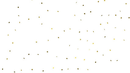 Glittering confetti on a transparent background. Holiday, birthday and Christmas decoration