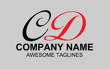 CD letter logo, Initial letter logo, Creative letter logo, Simple letter logo, Monogram letter logo, Modern letter logo, Vector file & template