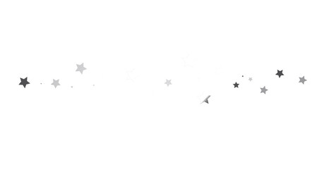 Silver stars falling from the sky. Abstract arc background. Glitter pattern for banner. - png transparent