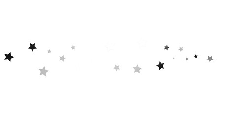Silver stars border 3d - png transparent