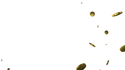 Glittering golden confetti png. Glittering golden confetti falls from above on transparent background. Celebrate festivals.