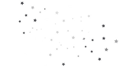 Group of silver stars isolated on white background. - png transparent