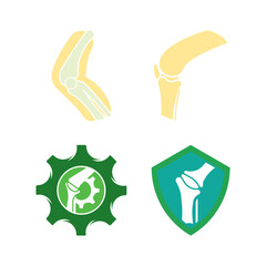 Joint bones vector logo design for orthopedic clinics