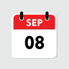 08 september icon with yellow background