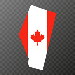Fototapeta na wymiar Alberta map, province of Canada. Vector illustration.