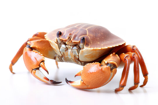 Image of a crab on white background. Amphibian. Wildlife Animals. Illustration, Generative AI.