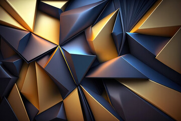 Abstract futuristic background with geometric shapes. Generative AI