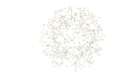Abstract 3d rendering of network concept. Modern background. Futuristic shape with spheres and lines. Design for poster, cover,