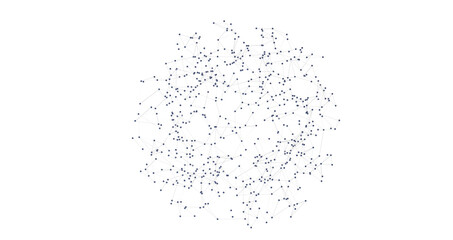 Multi color connected lines and dots network 3d illustration