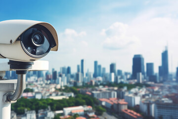 Focus on security CCTV camera monitoring system  Generative AI