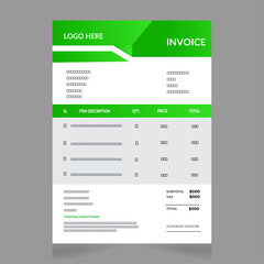 Elegant invoice design.